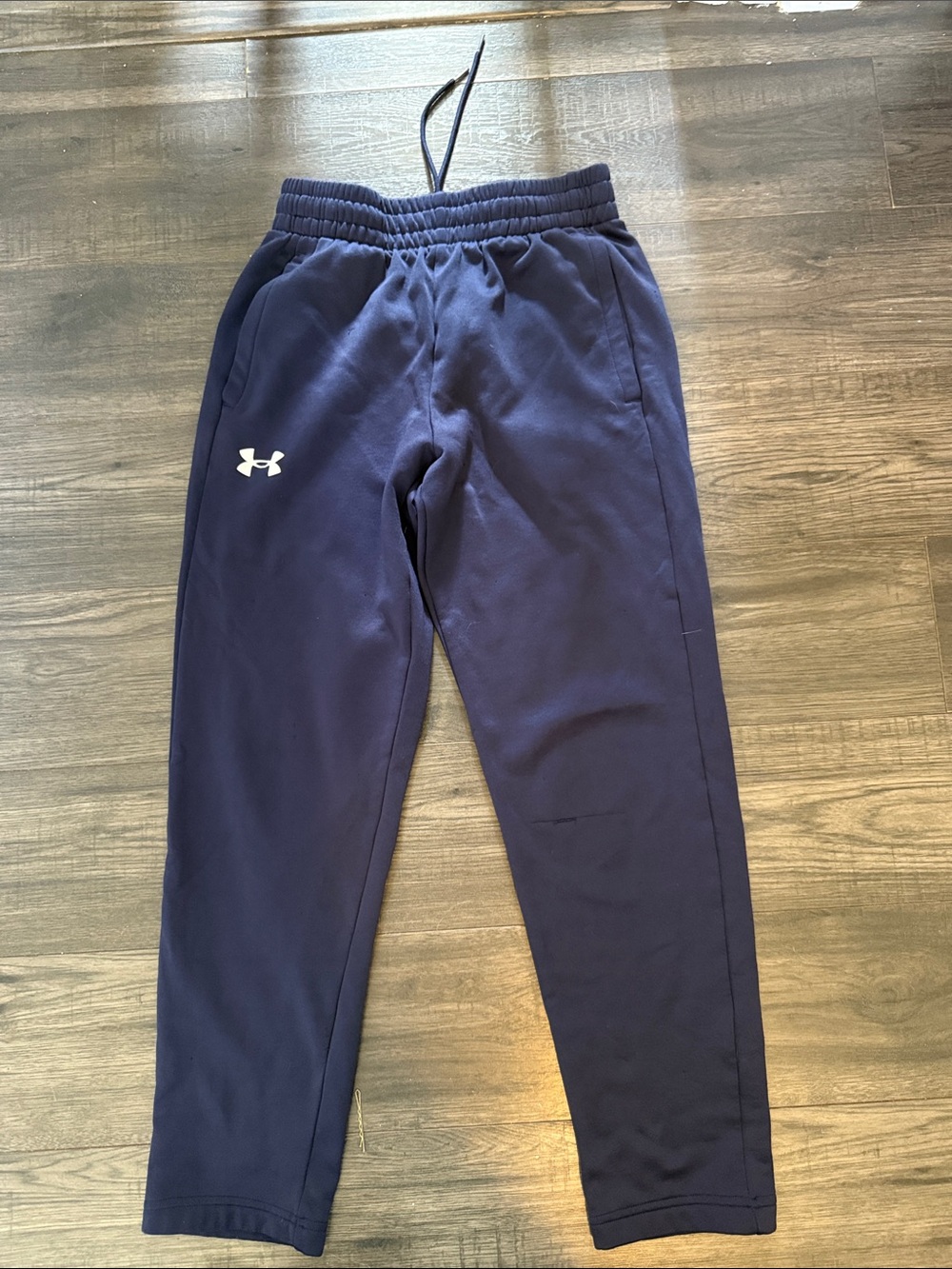 💰 5 for $20 💰 Under Armour Navy Sweatpants with White Logo - Picture 1 of 4